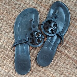 Tory Burch Black Logo Sandals